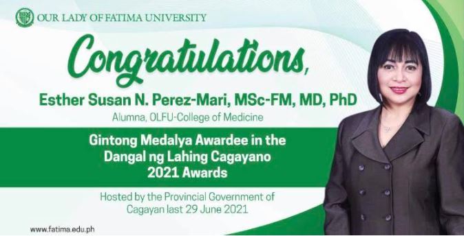 Cagayan Province hails Alumna Dr. Perez-Mari
