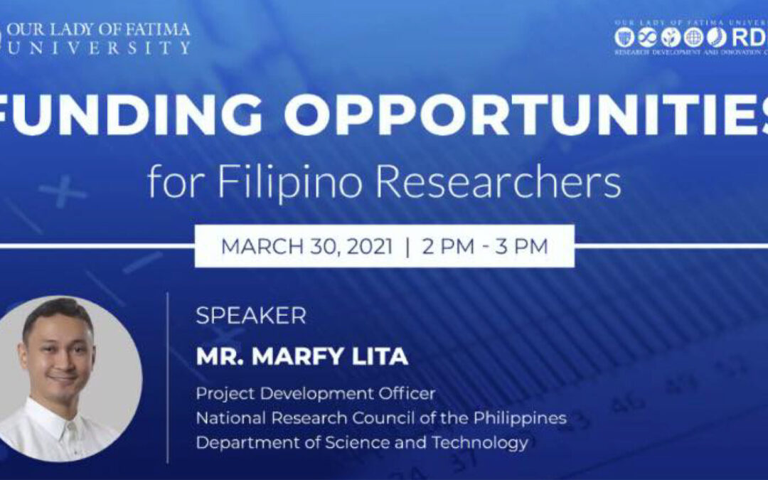 Research Funding Opportunities tackled in RDIC Webinar