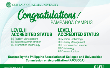 Pampanga Campus Programs earn Level I and II