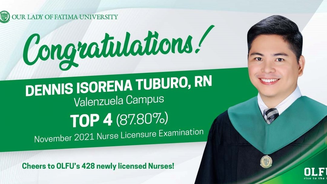 PRC declares Nursing’s Tuburo as Top 4th in the November 2021 Board Exams