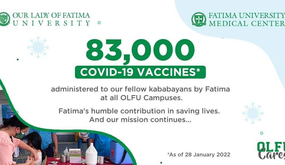 Filipinos get over 83,000 COVID-19 Vaccines via Fatima