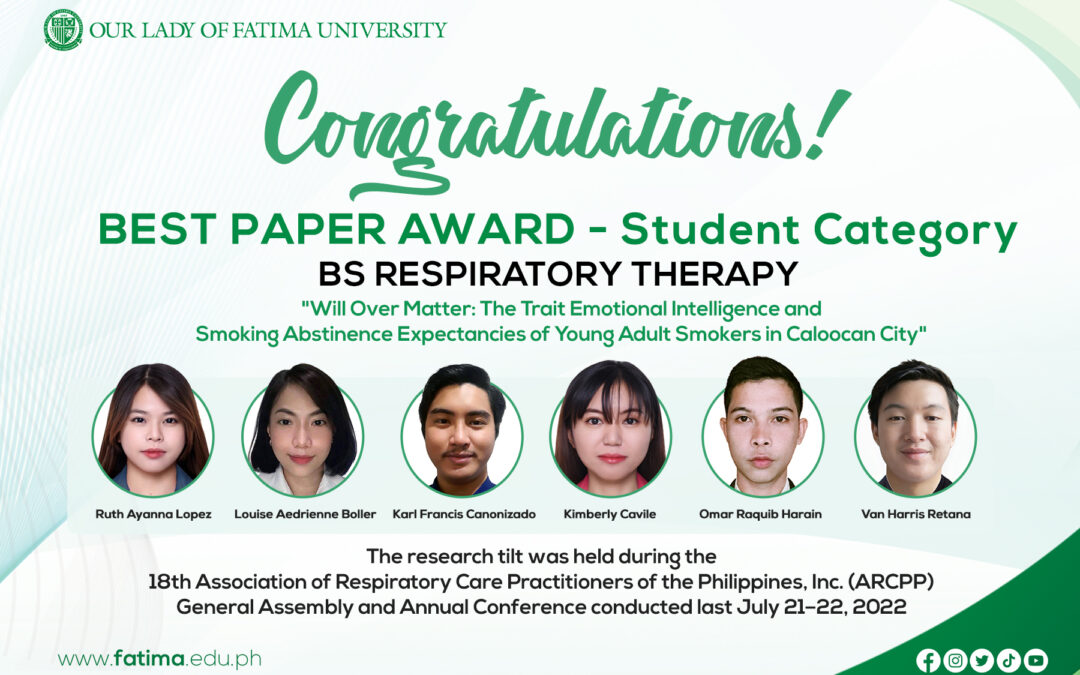 BS Respiratory Therapy Students bag Best Paper Award in RT Practitioners Conference