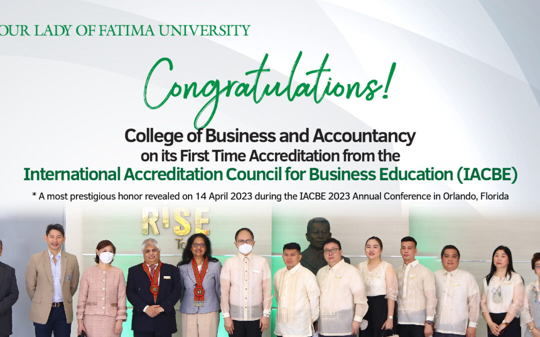 Global Accreditor of Business Schools, IACBE, announces Accreditation of OLFU’s Business & Accountancy in a Florida Conference
