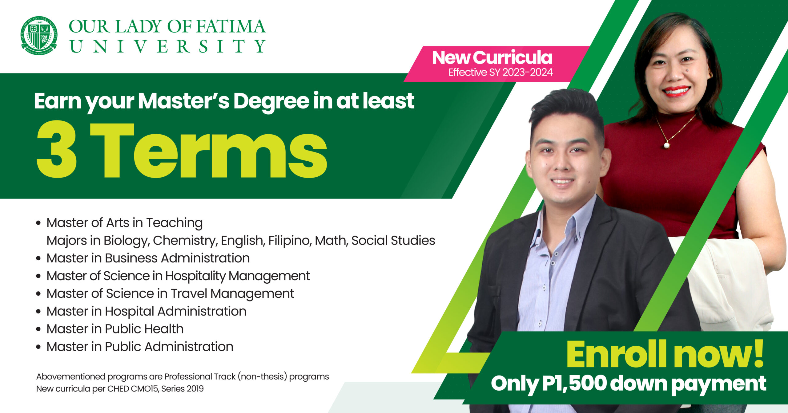 OLFU now offers master’s degree programs achievable in at least 3 terms