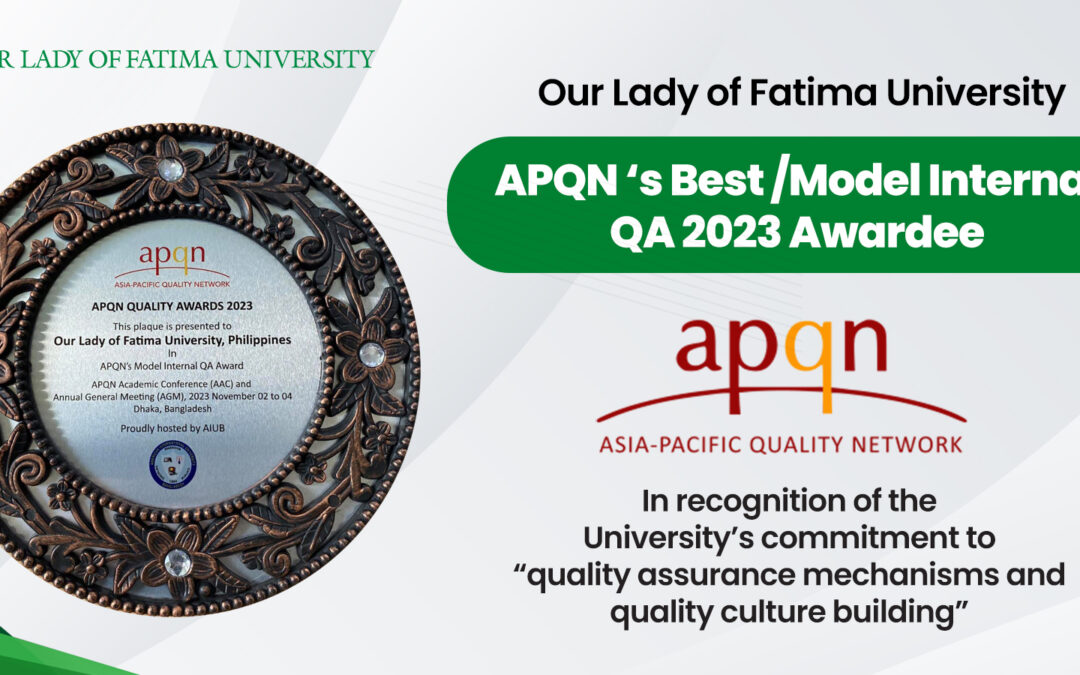 Best in Asia-Pacific! OLFU recognized for its quality assurance measures