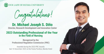 Dr. Dino 2023 Outstanding Professional of the Year Awardee (OPYA) in the Field of Nursing