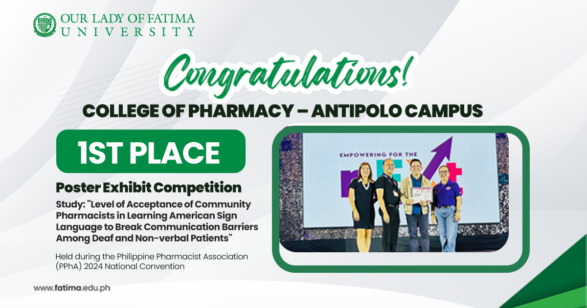 OLFU Antipolo College of Pharmacy wins 1st Place at PPhA 2024 National Convention