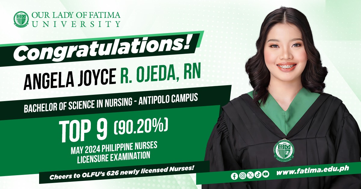 Antipolo Campus produces 89th topnotcher nurse in May 2024 Boards